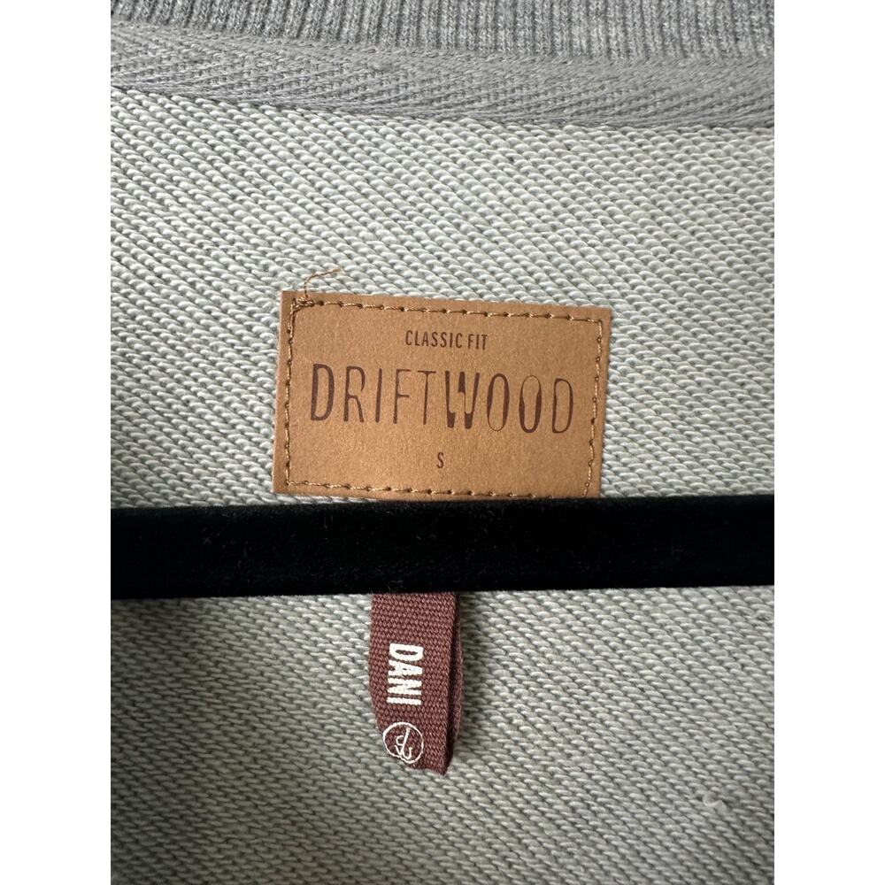 DRIFTWOOD Gray Women’s S Dani Sweatshirt oversized Floral Embroidery Boho A24 - Picture 2 of 6
